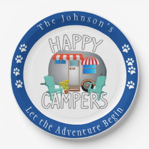 Happy Camper, Personalized Camping Plates