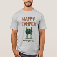 Happy Camper Pine Trees Personalized