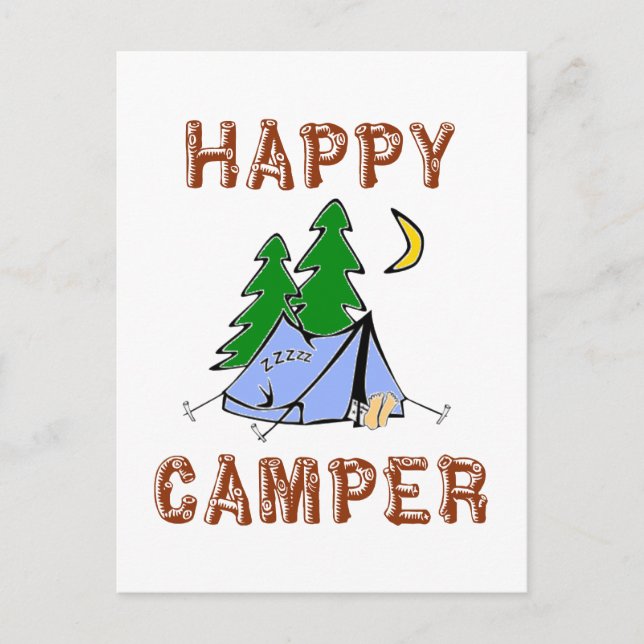HAPPY CAMPER POSTCARD (Front)