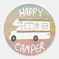 Happy Camper Rainbow RV Sunset Motorhome RVing