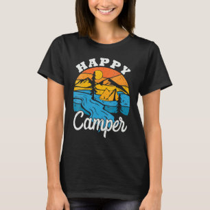 Happy Camper Retro Vintage Matching Camping Crew T-Shirt