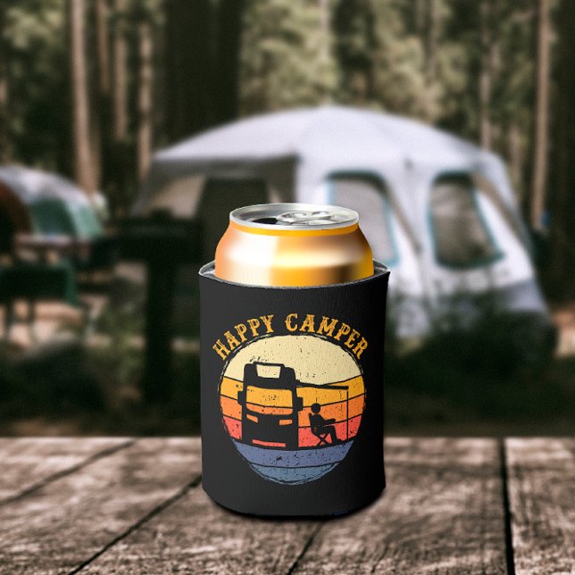 Happy Camper RV Camping Can Cooler (Creator Uploaded)