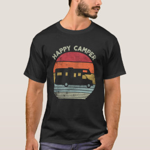 Happy Camper RV Camping Distressed Retro Vintage T-Shirt