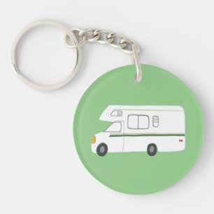 HAPPY CAMPER RV Motorhome Camper CUSTOM Keychain