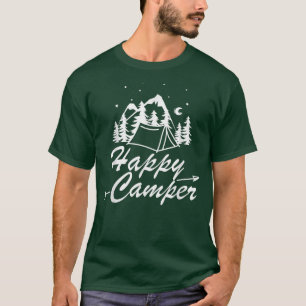 Happy Camper Simple art for Camping Life T-Shirt