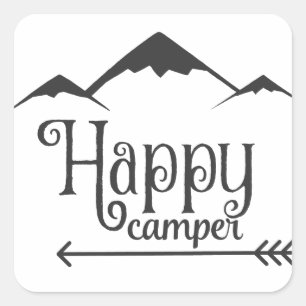 Happy Camper Square Sticker