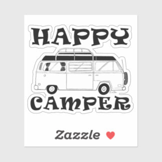 Happy Camper Sticker - Camping Van Decal