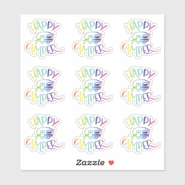 Happy Camper Sticker Pack (Feuille)