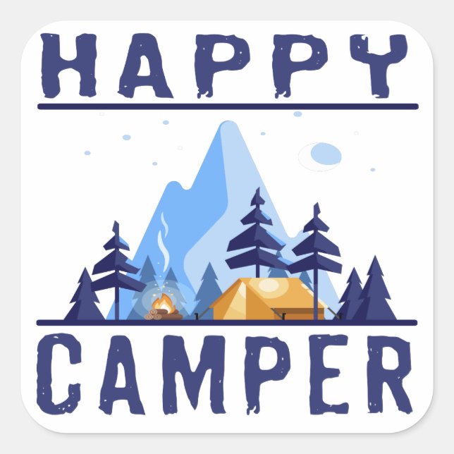 Happy Camper Stickers (Front)