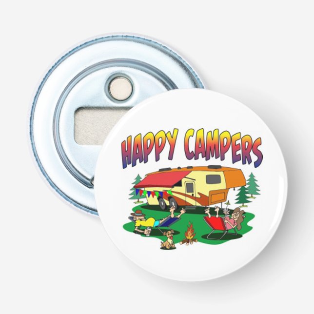 ** HAPPY CAMPER STYLE** BOTTLE OPENER (Front)