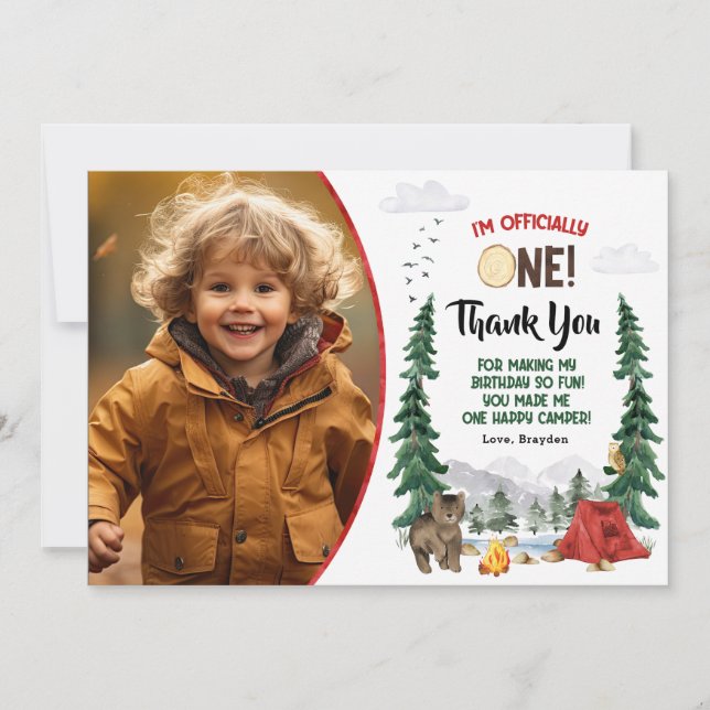Happy Camper Thank You Card (Front)