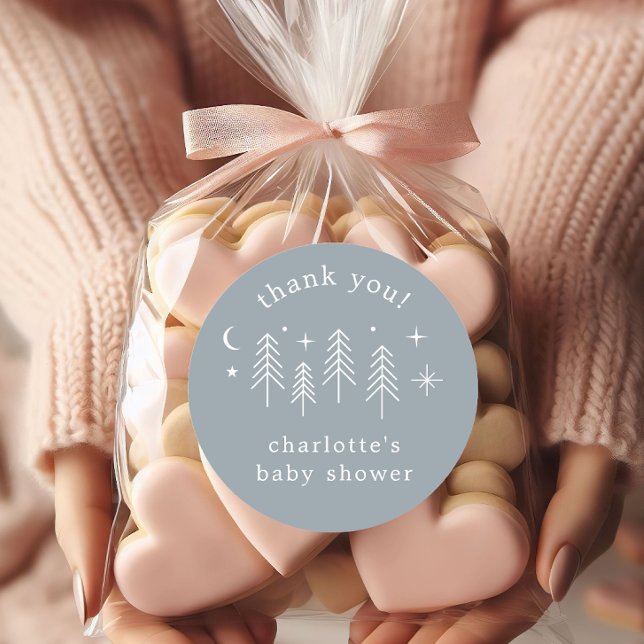 Happy Camper Thank You Classic Round Sticker (Creator Uploaded)