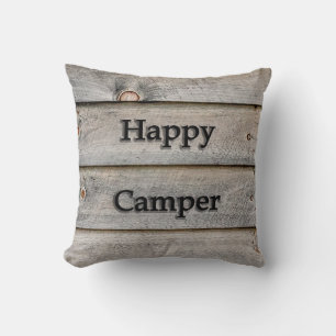 Happy Camper Throw Pillow