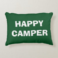 HAPPY CAMPER throw pillow for camping or RVing