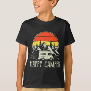 Happy camper toddler boy funny vintage camping van T-Shirt