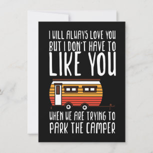 Happy Camper Trailer Camping Couple Invitation