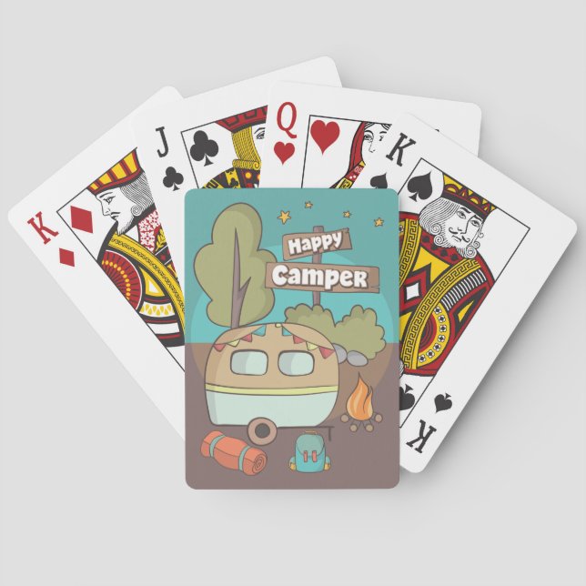 Happy Camper Trailer Playing Cards (Back)