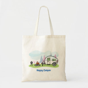 Happy Camper Trailer Tote Bag