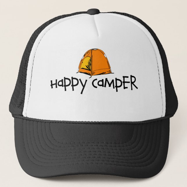 Happy Camper Trucker Hat (Front)
