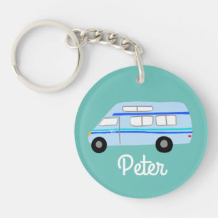 HAPPY CAMPER Van RV Motorhome Campervan CUSTOM Keychain