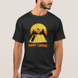 Happy Camper Wanderlust Outdoor Nature Camping T-Shirt