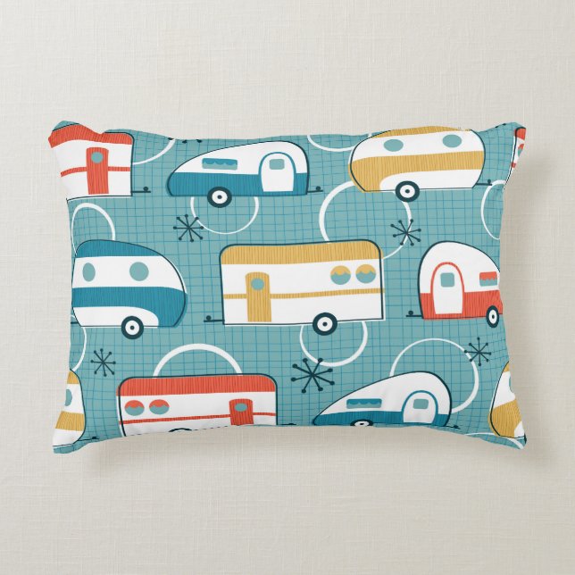 Happy Campers Accent Pillow (Front)