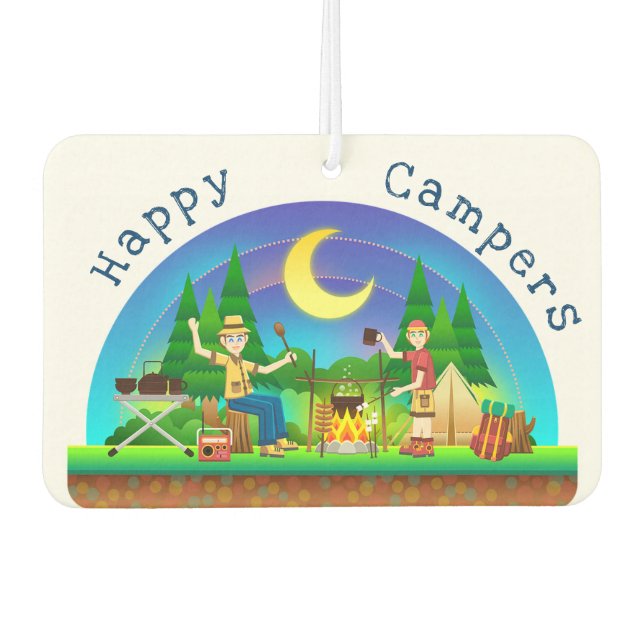 Happy Campers Air Freshener (Front)