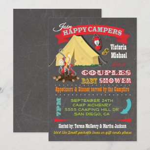 Happy Campers Baby Shower Invitations