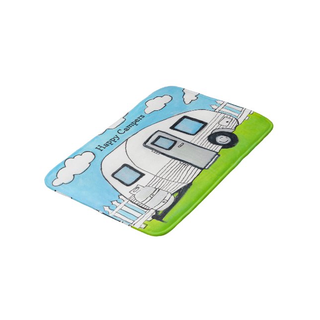 Happy Campers Bath Mat (Angled)