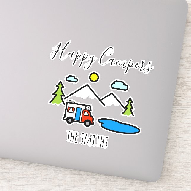Happy Campers Camping RV Recreational Vehicle (Detail)
