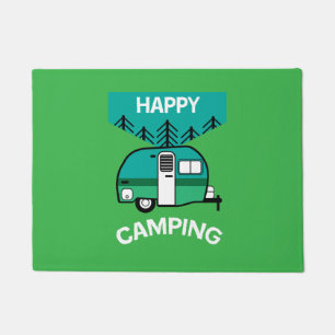 Happy Campers   Caravaner   Camper Throw Pillow Doormat