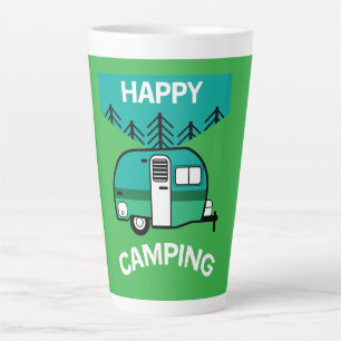 Happy Campers   Caravaner   Camper Throw Pillow Mu Latte Mug