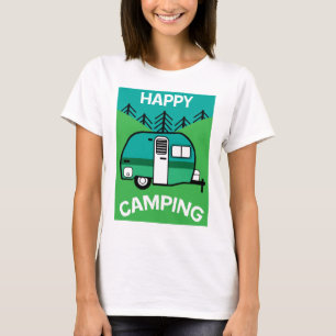 Happy Campers   Caravaner   Camper Throw Pillow Mu T-Shirt