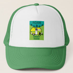 Happy Campers   Caravaner   Camper Throw Pillow Mu Trucker Hat