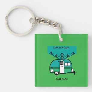 Happy Campers Caravanning Funny Caravans Keychain