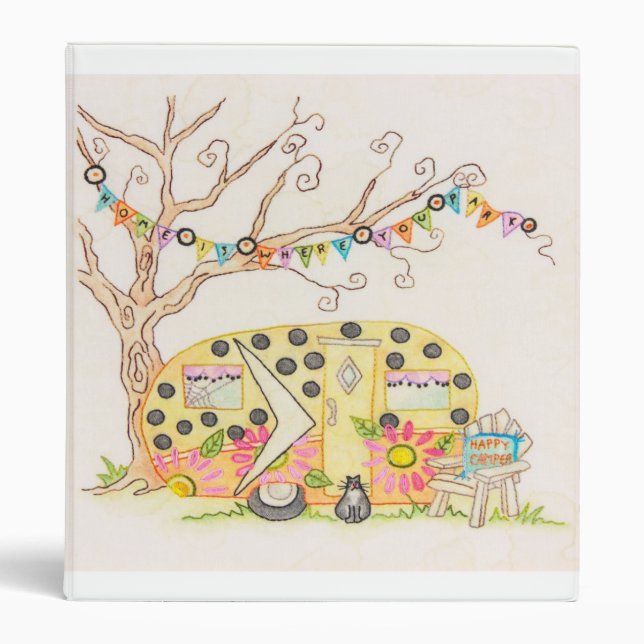 **HAPPY CAMPERS** CLASSEUR ou ALBUM PHOTO (Devant)