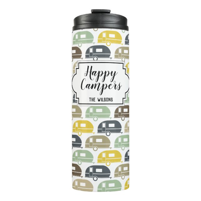 Happy Campers Custom Camping Thermal Tumbler (Front)