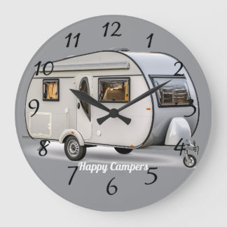 Happy campers large clock