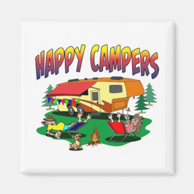 ***HAPPY CAMPER'S*** MAGNET (Devant)