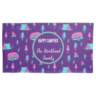 Happy Campers Personalized RV and Camping Pillowcase