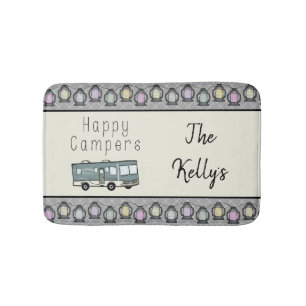 Happy Campers Personalized RV Bath Mat
