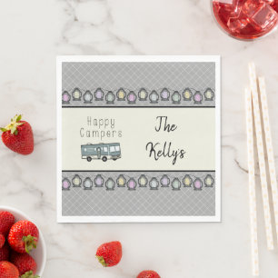 Happy Campers Personalized RV Napkin