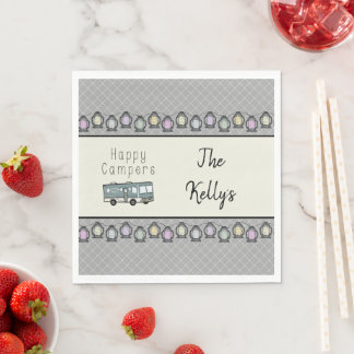 Happy Campers Personalized RV Napkin