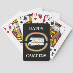 HAPPY CAMPERS Rainbow Retro Motorhome RV Playing Cards