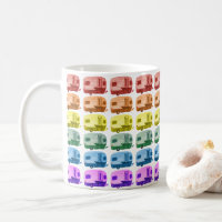 Happy Campers Rainbow Trailers Watercolor RVs