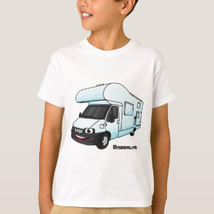 Happy campervan cartoon illustration T-Shirt