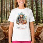 Happy Camping Bear Personalized Family Vacation T-Shirt<br><div class="desc">Cute camping bear matching family shirts perfect for your upcoming family vacation! Whether you're going on a summer trip or a camping adventure, our matching shirts featuring a cute watercolor bear design will make your trip even more stylish and fun. The design features cute bears, a tent and forest scene,...</div>