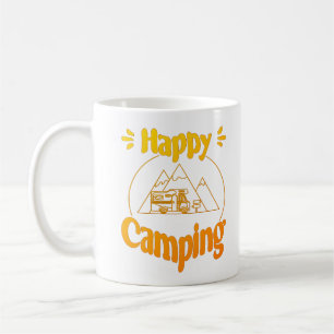 Happy Camping - fröhliches cooles Grafikdesign Coffee Mug