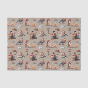 Happy Camping, Hiking, Nature and Outdoors Lovers  Tissue Paper