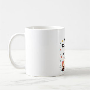 Happy Camping Raccoon, Cute Campfire Cartoon Coffee Mug
